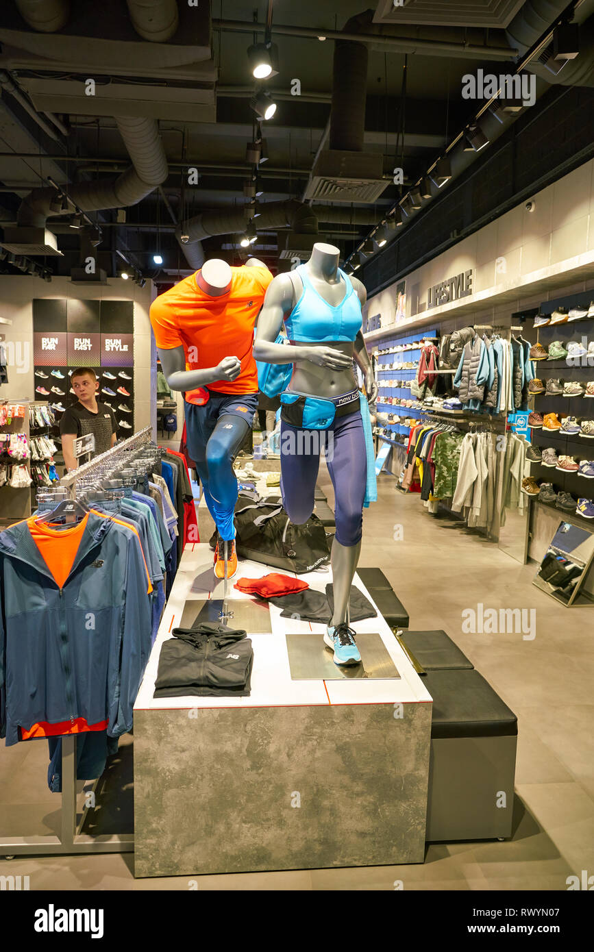 MOSCOW, RUSSIA - CIRCA SEPTEMBER, 2018: interior shot of New Balance store  in Moscow. New Balance Athletics is an American multinational corporation  Stock Photo - Alamy