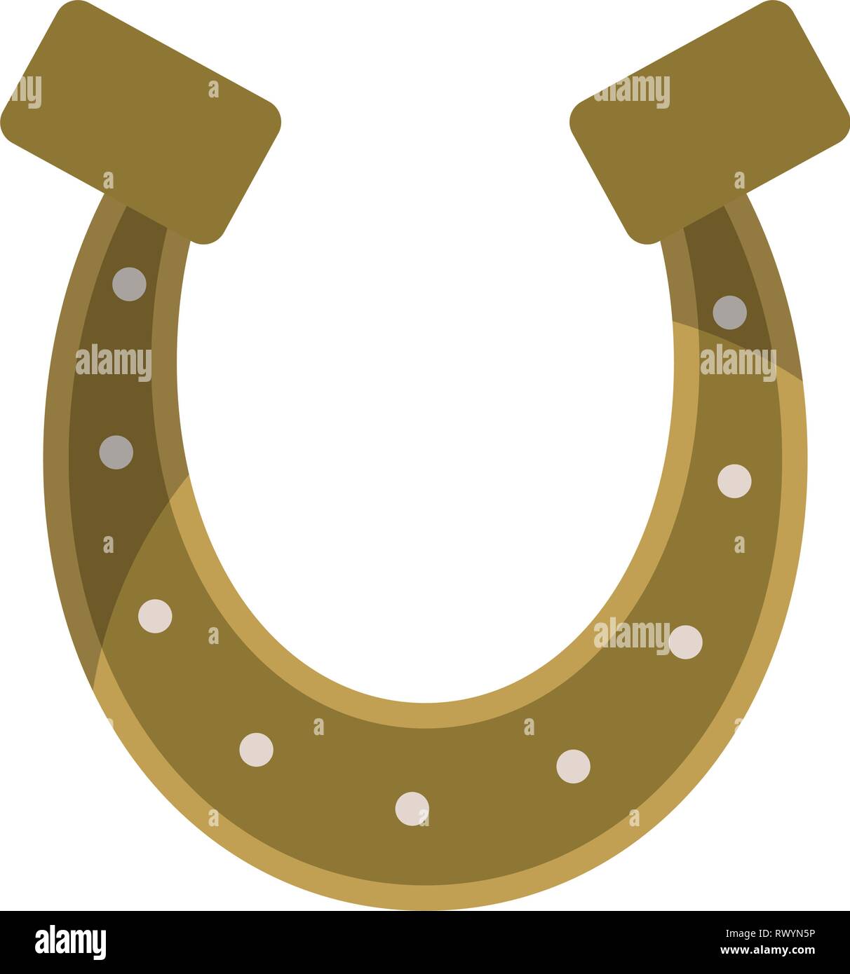 horseshoe lucky symbol isolated Stock Vector