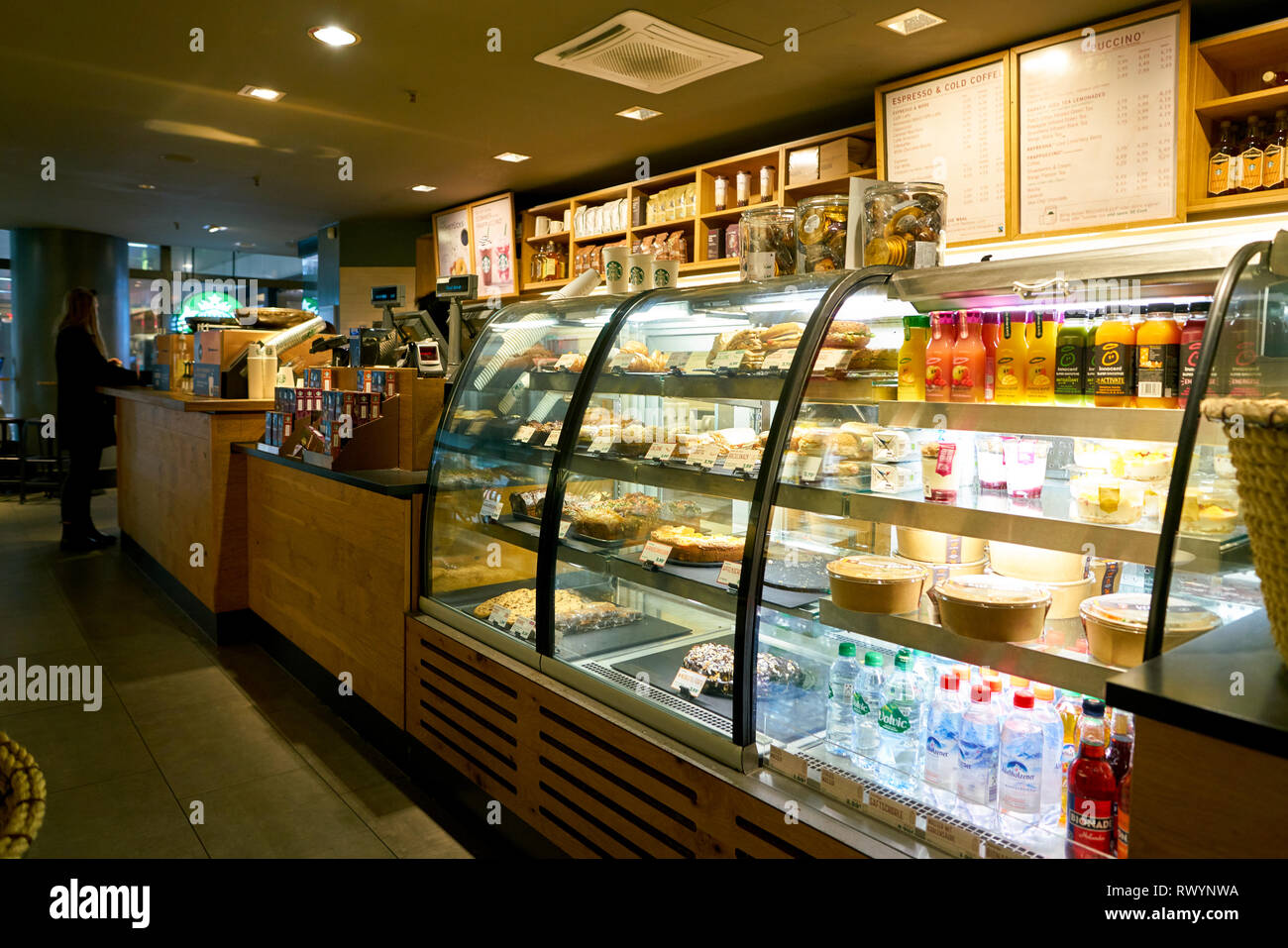 Dusseldorf Germany Circa September 18 Food And Drinks On Display At A Starbucks Coffee Shop In Dusseldorf Stock Photo Alamy