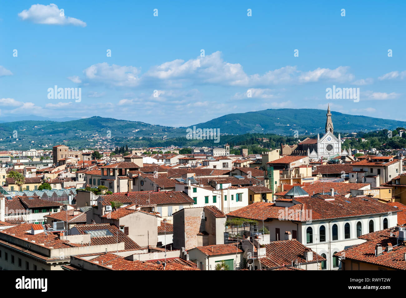 Florence cityscape from the Campanile - Florence, Italy Stock Photo