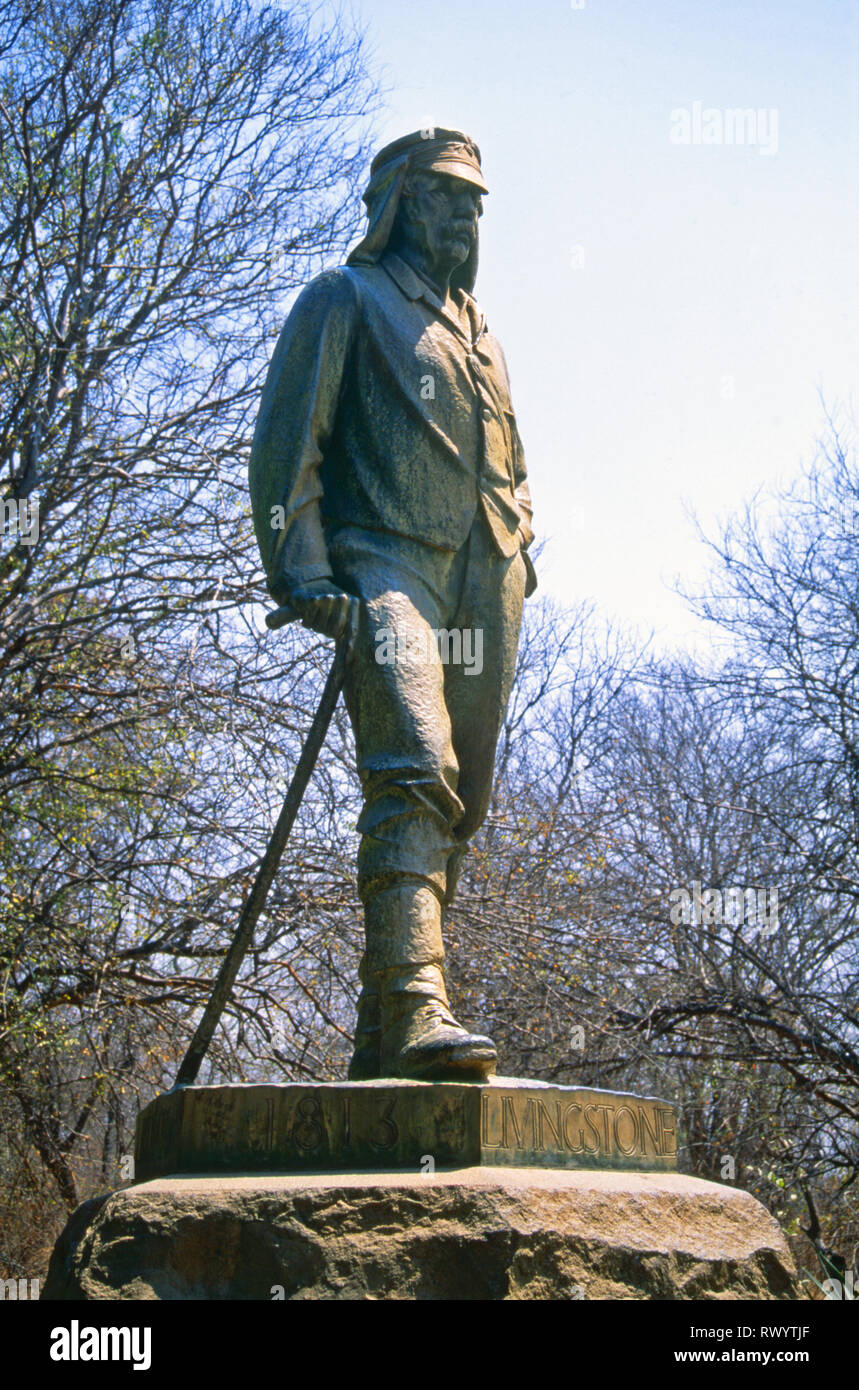 David Livingstone statue at Victoria Falls, Zimbabwe Stock Photo Alamy