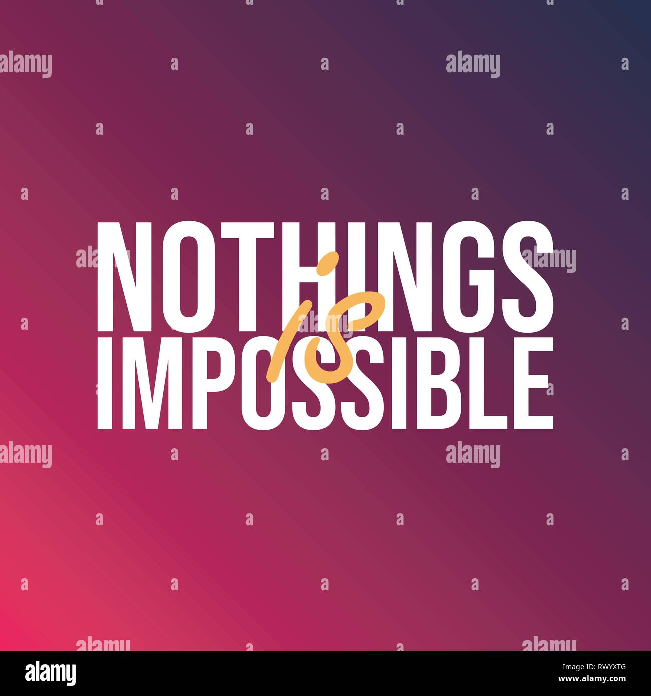 nothings is impossible. successful quote with modern background vector ...