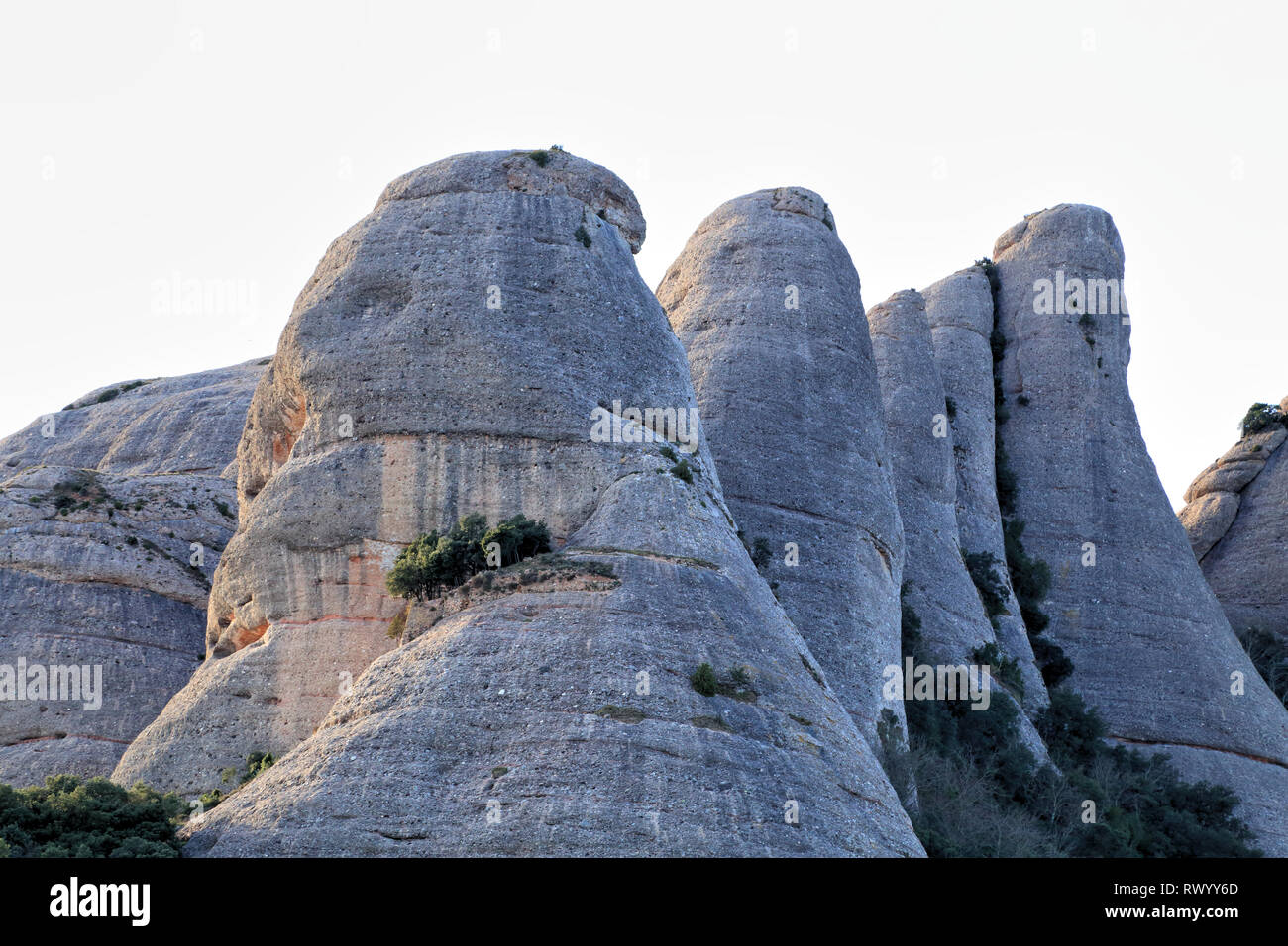 Limestone rocks of Montserrat mountains, Catalonia, Spain Stock Photo