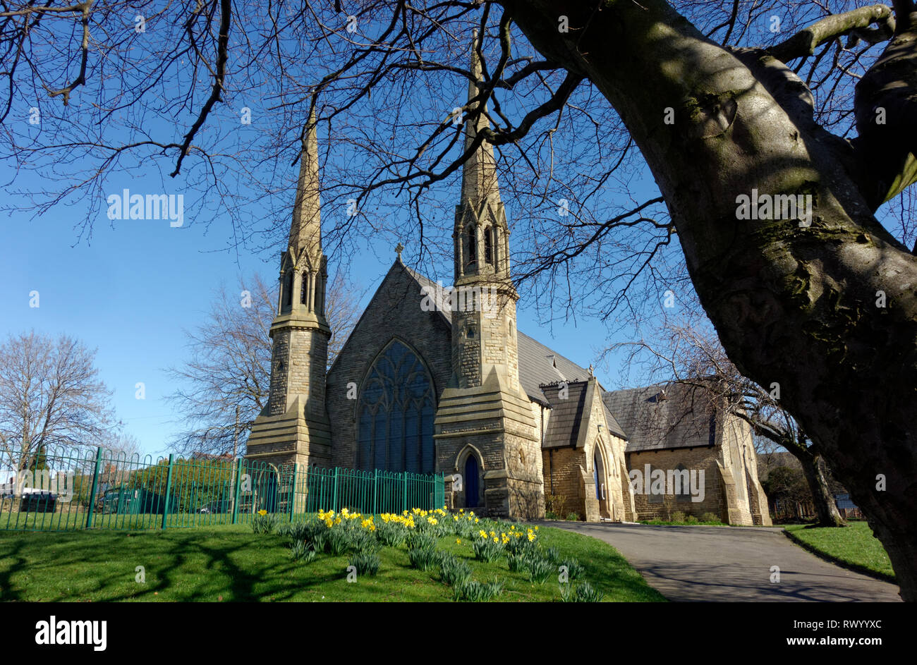 St Johns Church, Cowhill Road, Ashton under lyne, Greater Manchester. Stock Photo