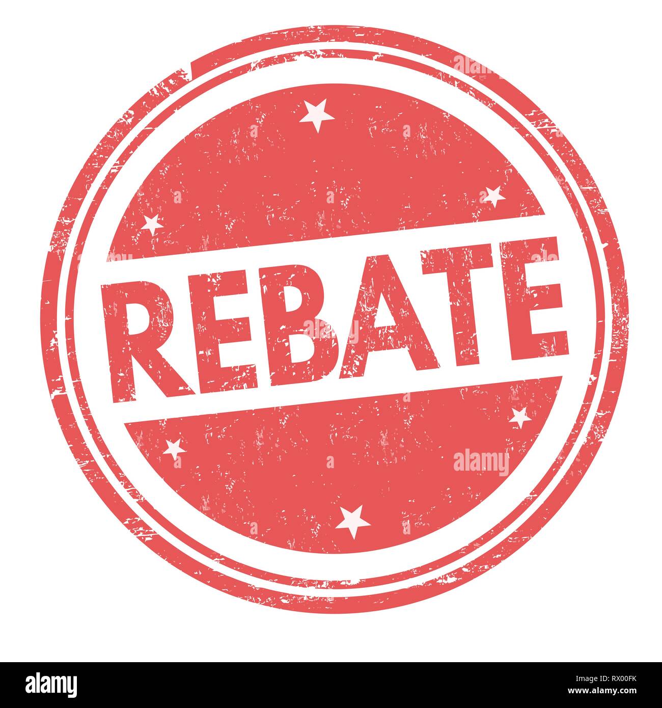 Rebate Sign Or Stamp On White Background Vector Illustration Stock 