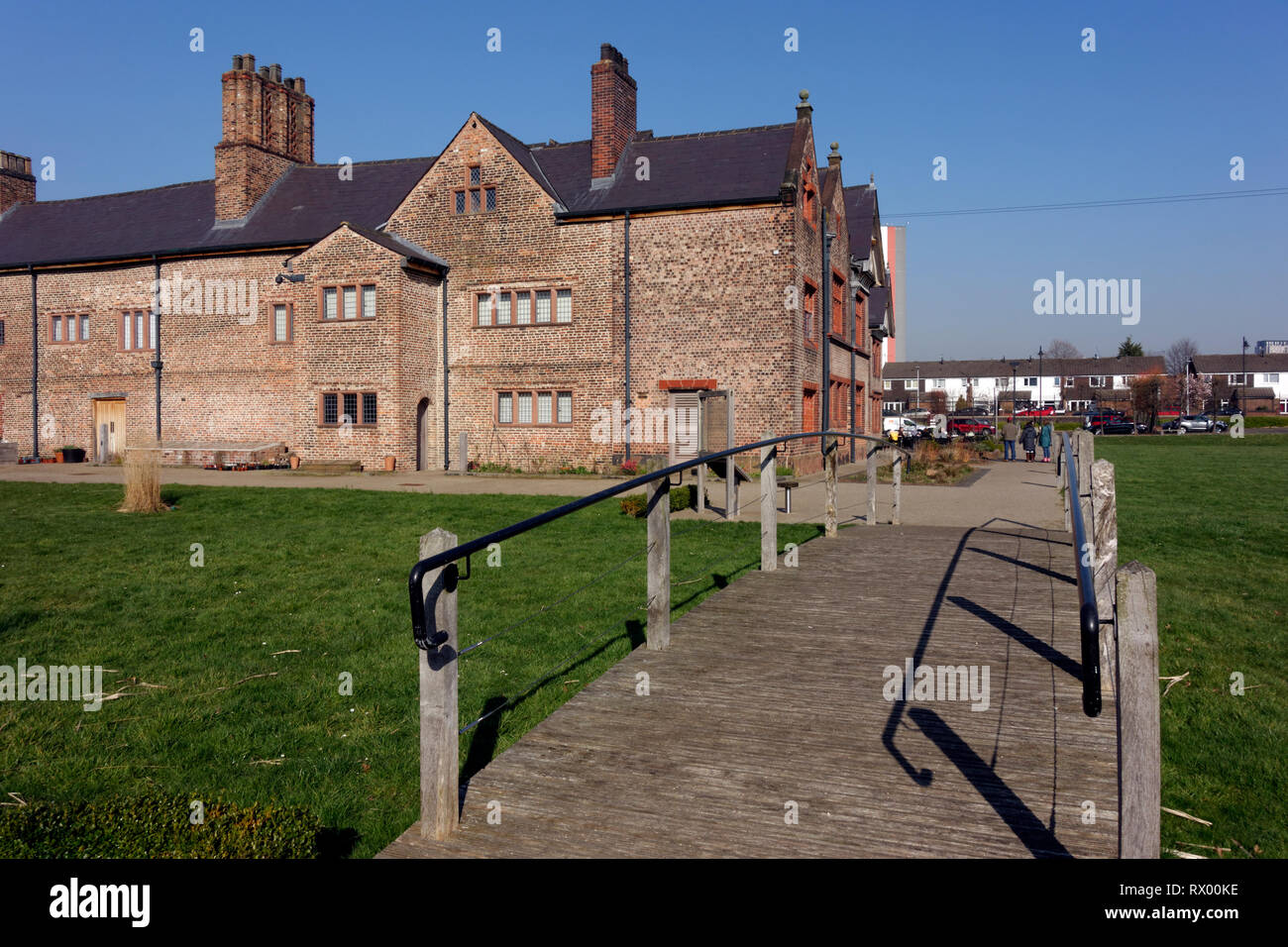 The Tudor manor house of Oldsall Hall, Salford, Manchester Stock Photo