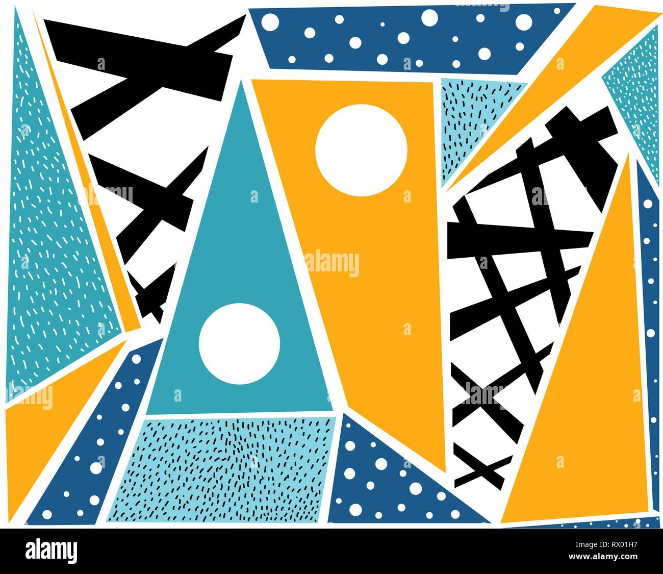 abstract color geometric pattern shape mosaic background Stock Vector