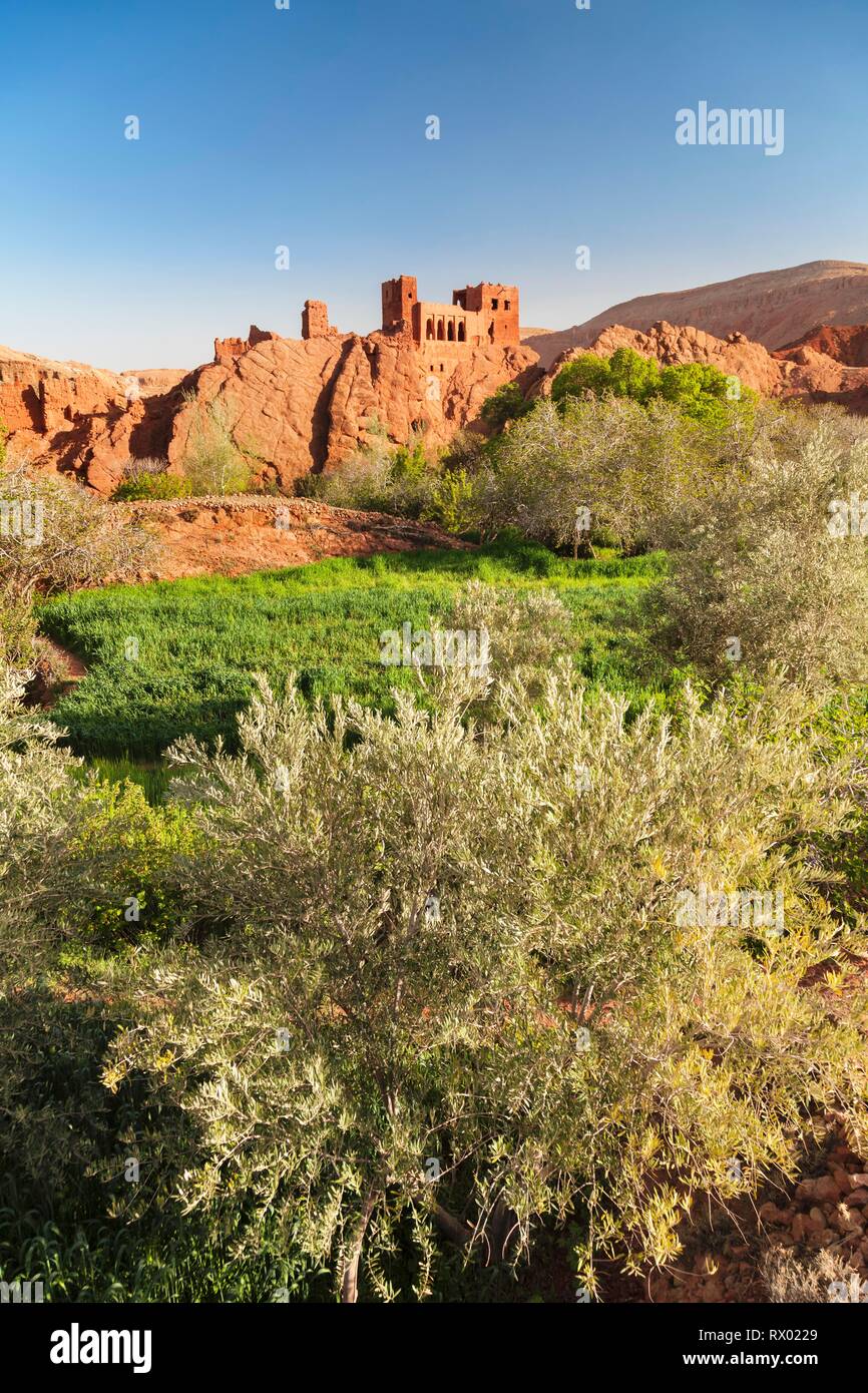 Kasbah Ait Aesh, Dadestal, Street of the Kasbahs, Atlas, Morocco Stock Photo