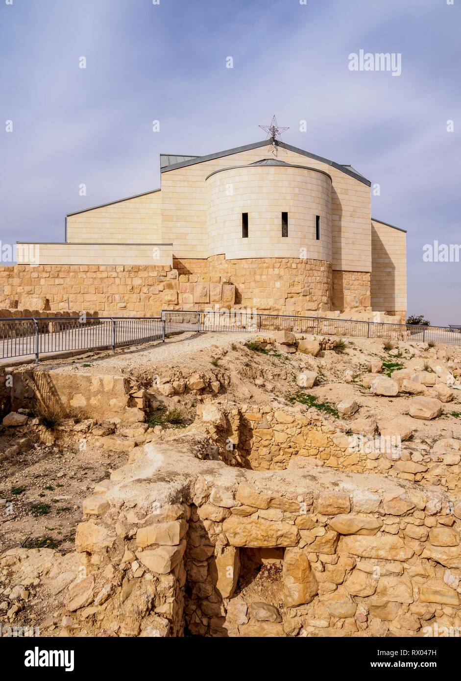Moses Memorial, Mount Nebo, Madaba Governorate, Jordan, Asia Stock Photo