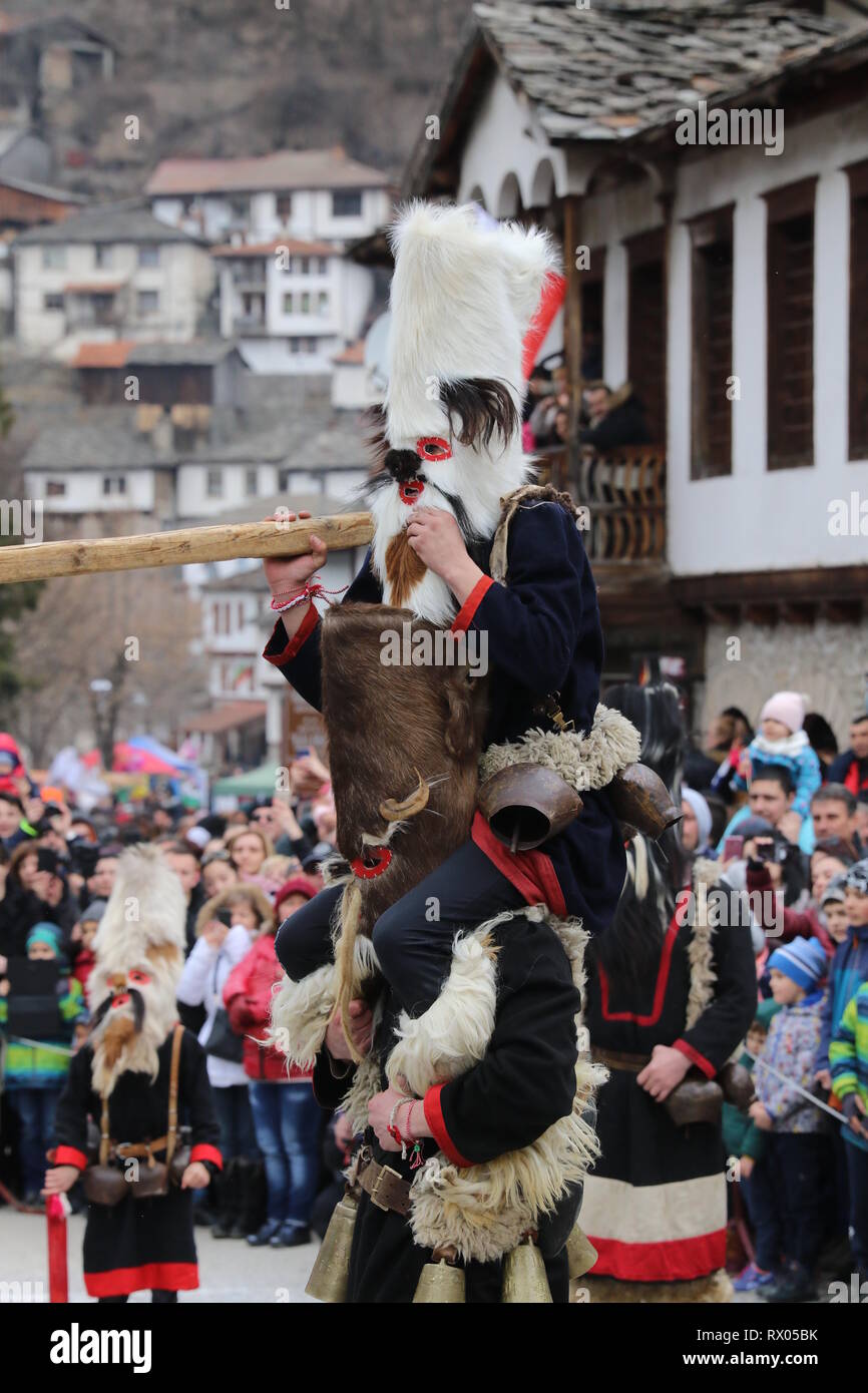 Kukeri Ritual People in in traditional Kukeri costume are seen at the Festival of the ...