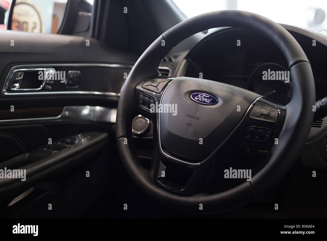 Ford Vehicle Showroom >> Russia Izhevsk January 27 2019 Showroom Ford Interior Of New Ford Vehicle Showroom >> Russia Izhevsk January 27 2019 Showroom Ford Interior Of New