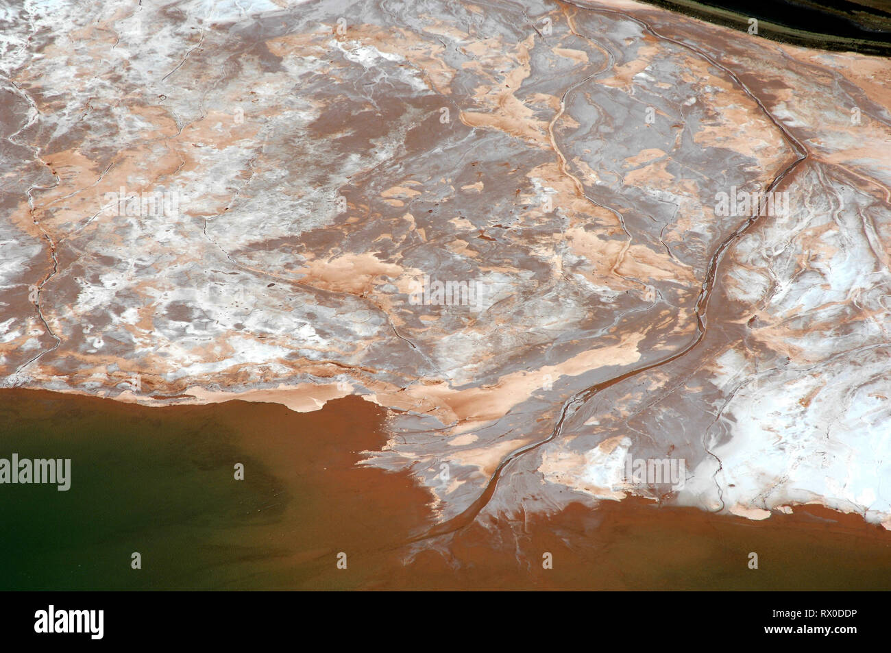 aerial, potash taillings, Colonsay, Saskatchewan Stock Photo Alamy