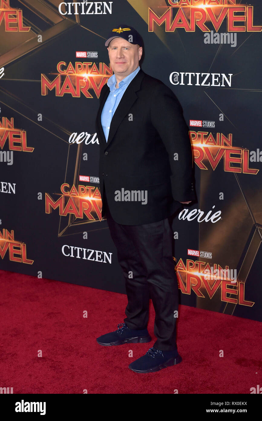 Kevin Feige attending the &lsquo;Captain Marvel&rsquo; world premiere at El Captian