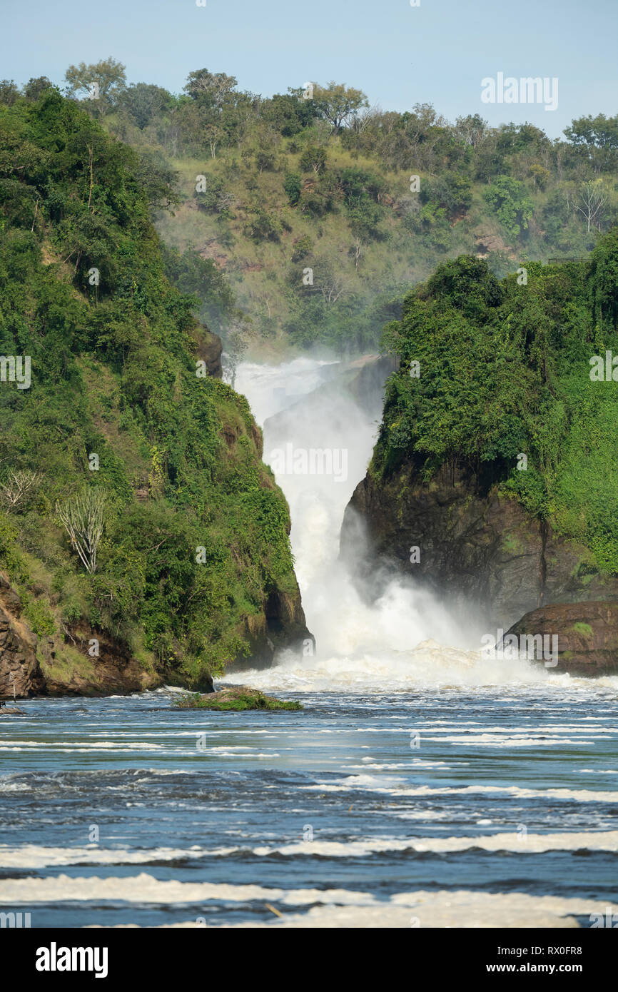 Murchison Falls on the Victoria Nile, Murchison Falls National Park, Uganda Stock Photo