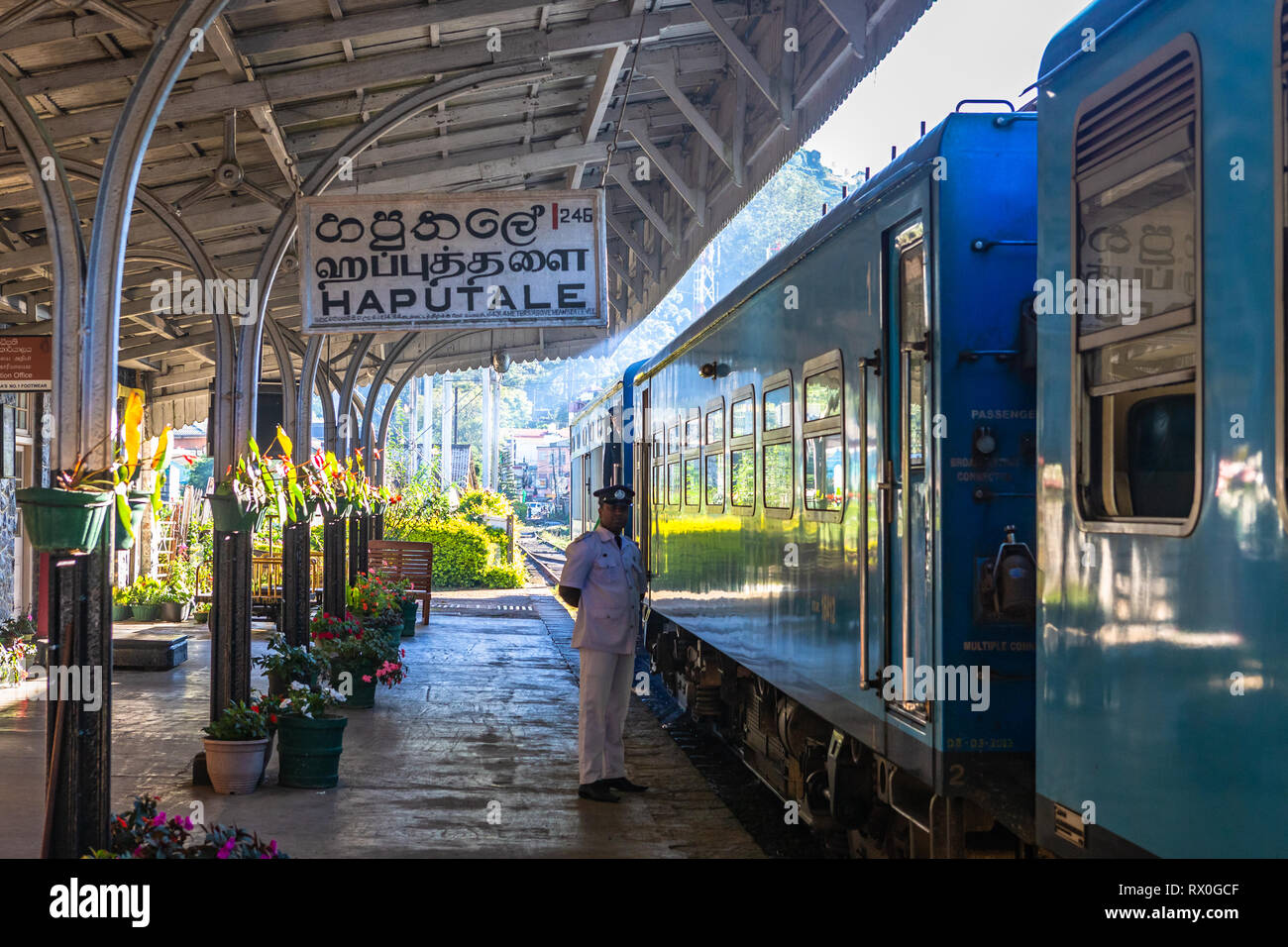 Haputale, Sri Lanka - December 26, 2018: Haputale train station. Sri Lanka. Stock Photo