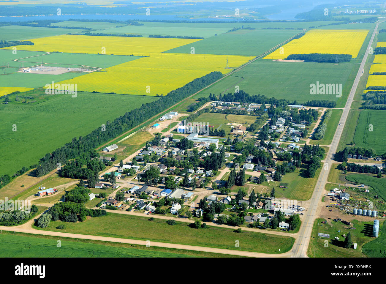aerial, Codette, Saskatchewan Stock Photo Alamy