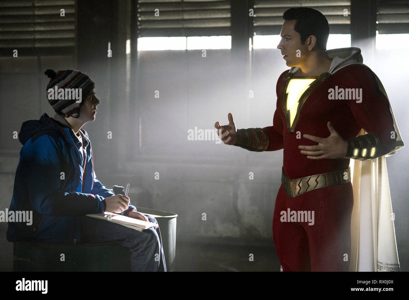 Shazam! is an upcoming American superhero comedy film based on the DC Comics character of the same name. Produced by New Line Cinema.    This photograph is supplied for editorial use only and is the copyright of the film company and/or the designated photographer assigned by the film or production company. Stock Photo