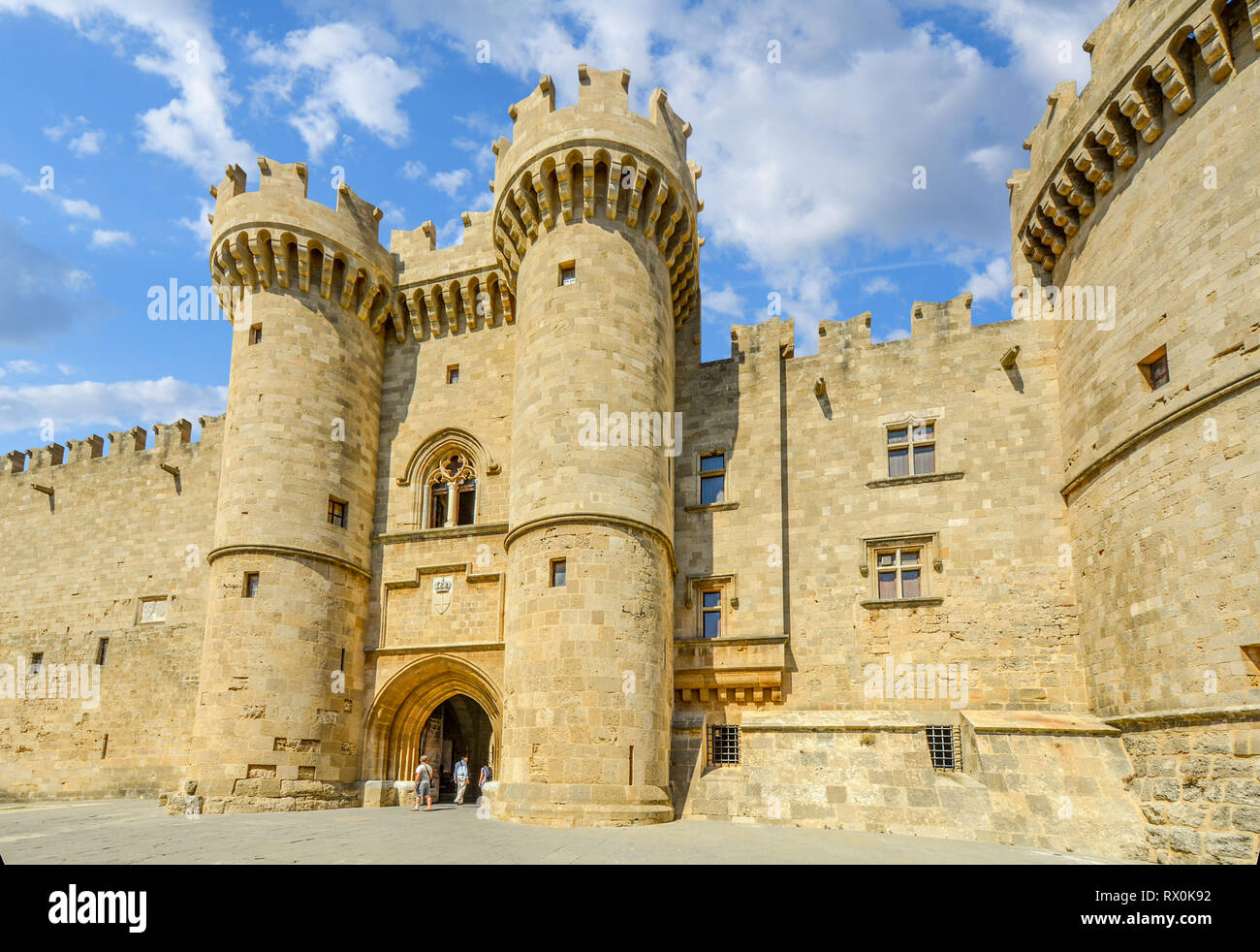 Palace of the Knights at Rhodes island, Greece Stock Photo by