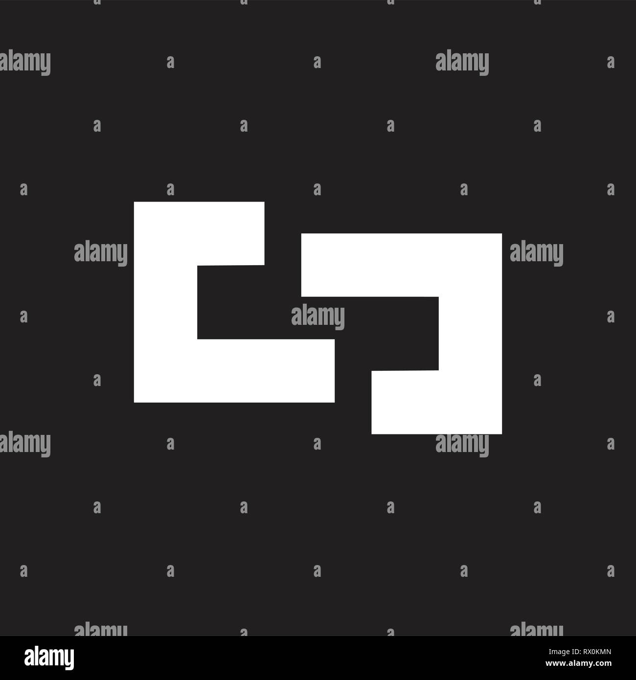 abstract broken chain geometric logo Stock Vector Image & Art Alamy