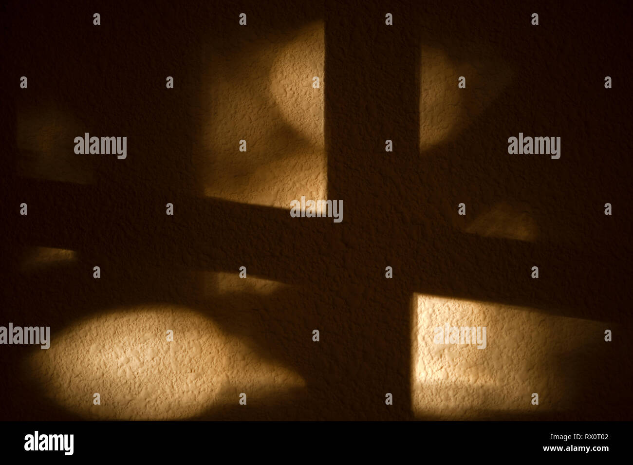 Abstract interior of sunlight and window frame on wall Stock Photo - Alamy