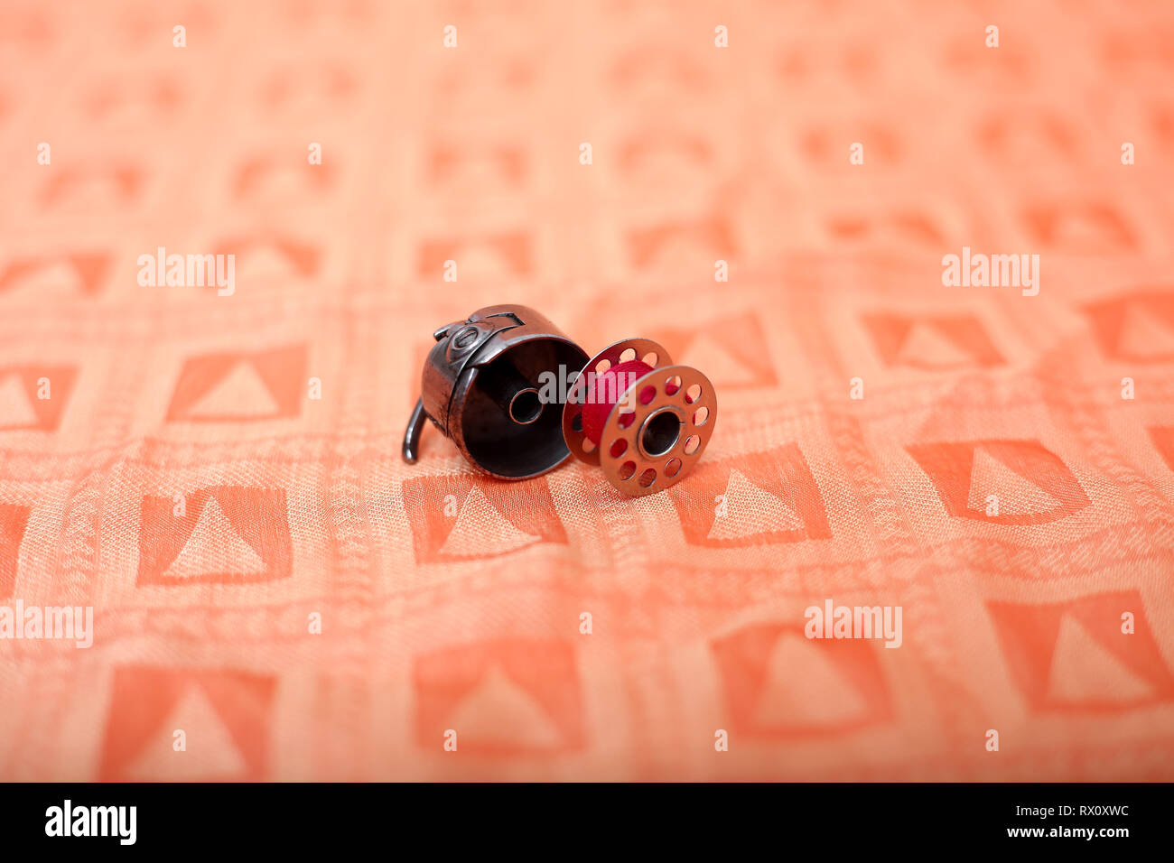 Pink Thread Bobbin String on bobbin hi-res stock photography and images - Alamy