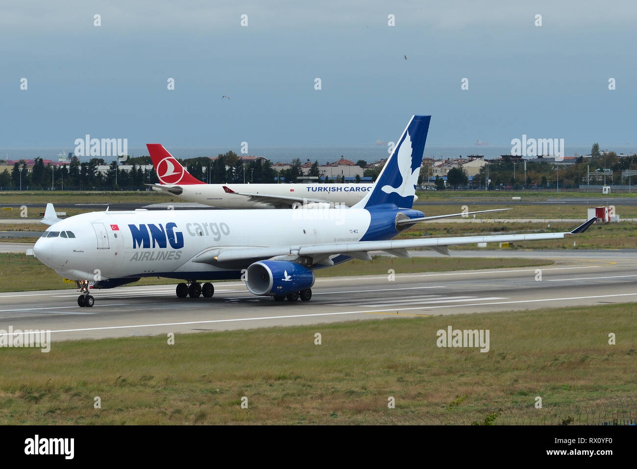 Istanbul, Turkey Sep 30, 2018. An Airbus A330200F airplane of MNG