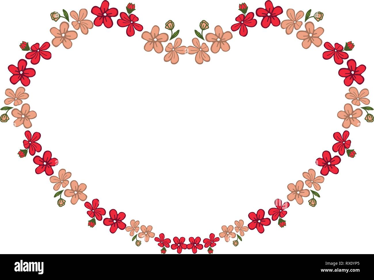 Vector illustration elegant bright colorful wreath frame with greeting ...