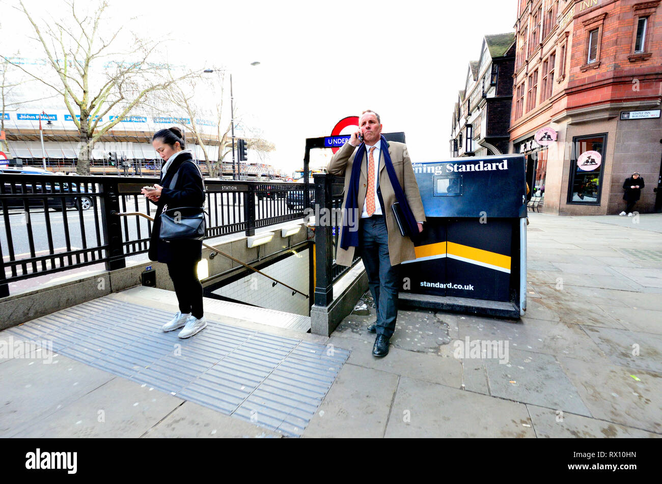 London, England, UK. People on their mobile phones Stock Photo Alamy