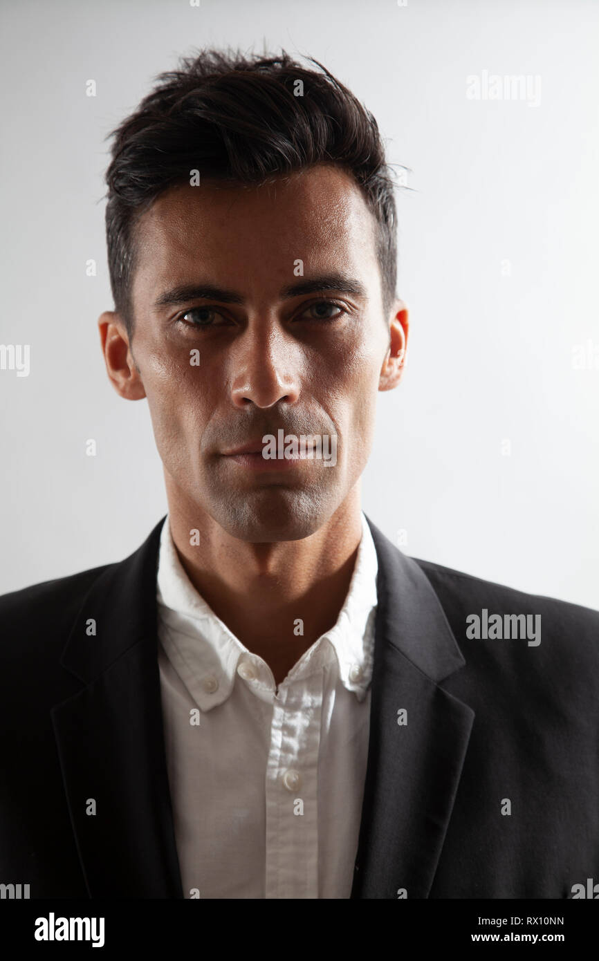 Portrait of Man in Blazer Stock Photo