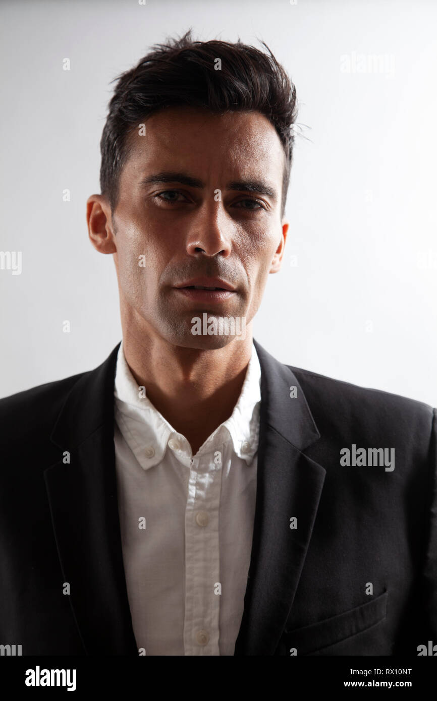 Portrait of Man in Blazer Stock Photo