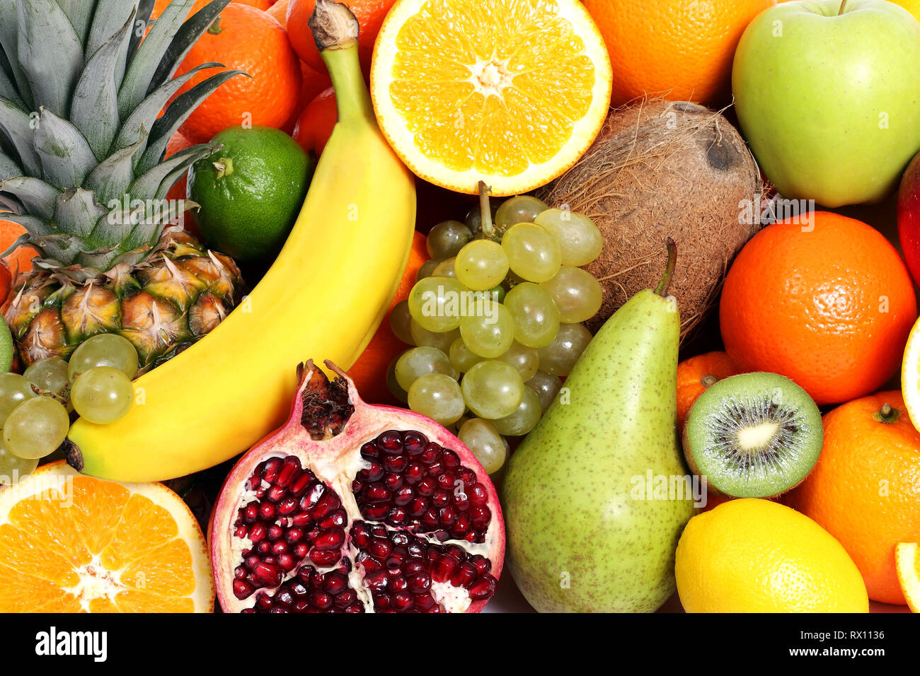 Mixed fruits background Stock Photo Alamy