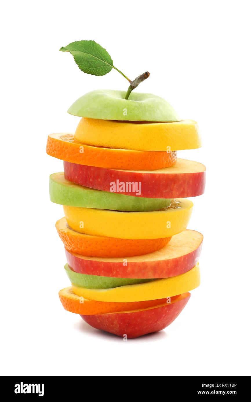 Mixed fruit apple orange lemon Stock Photo - Alamy