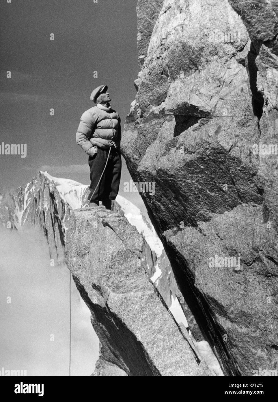 courmayeur, climbing, 1960 Stock Photo