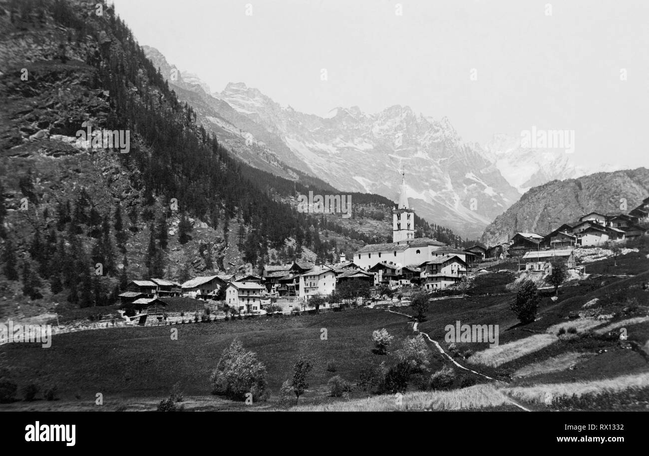 valtournenche, valle d'aosta, italy, 1910-20 Stock Photo