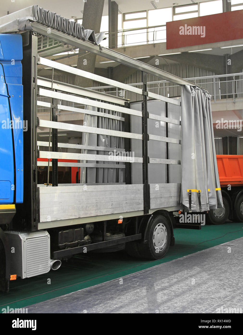 Canvas Canopy Cargo Cover at Lorry Truck Vehicle Stock Photo - Alamy