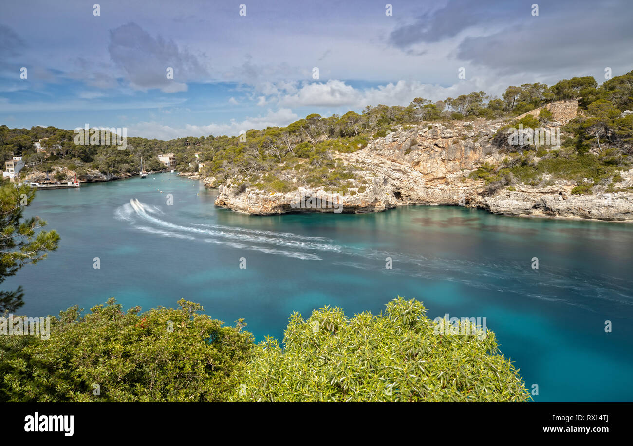 The Bay of Cala Figuera in Mallorca, Spain Stock Photo