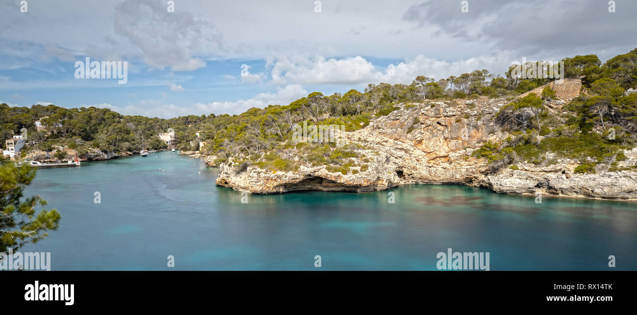 The Bay of Cala Figuera in Mallorca, Spain Stock Photo