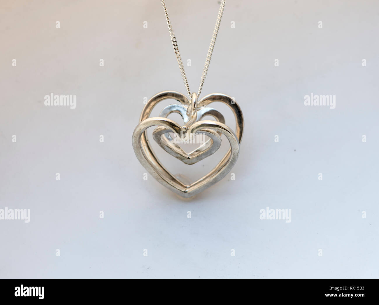 silver, heart, love Stock Photo