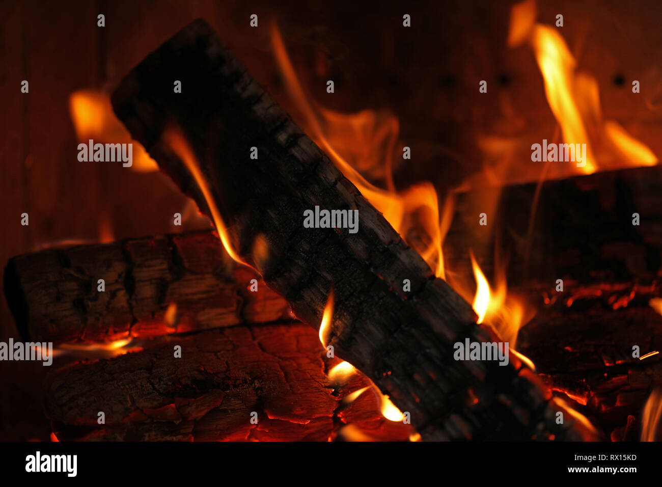 Wood Fire Glow Embers Stock Photo 239742257 Alamy