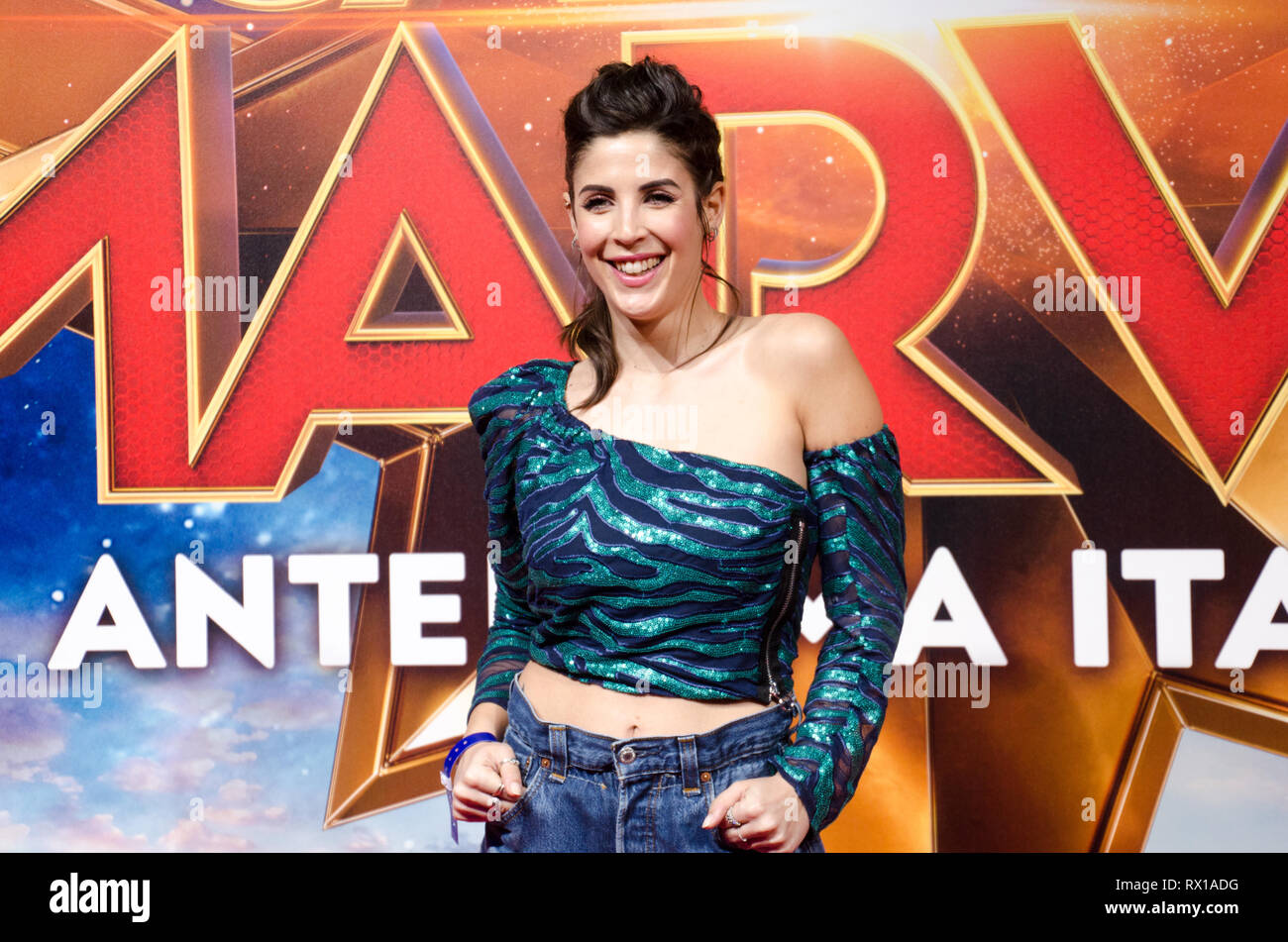 Italian influencer Martina Luchena at Captain Marvel premiere red carpet,  at Fabrique. Milano, March 5th, 2019 Stock Photo - Alamy