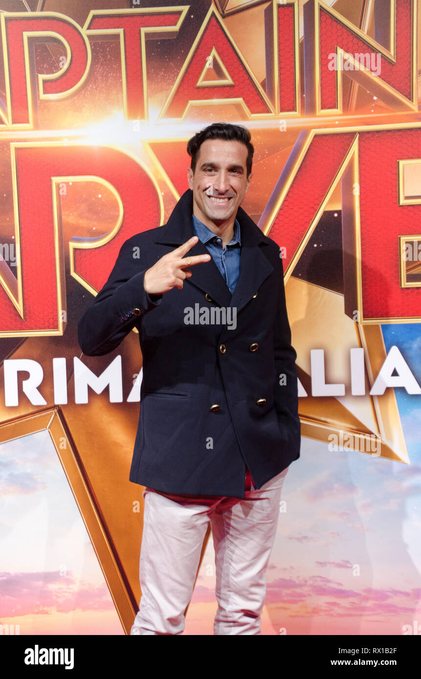 Tv Host Davide Camicioli at Captain Marvel premiere red carpet, at Fabrique. Milano, March 5th, 2019 Stock Photo