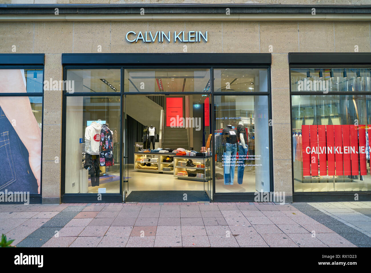 DUSSELDORF, GERMANY - CIRCA SEPTEMBER, 2018: entrance to Calvin Klein shop  in Dusseldorf Stock Photo - Alamy
