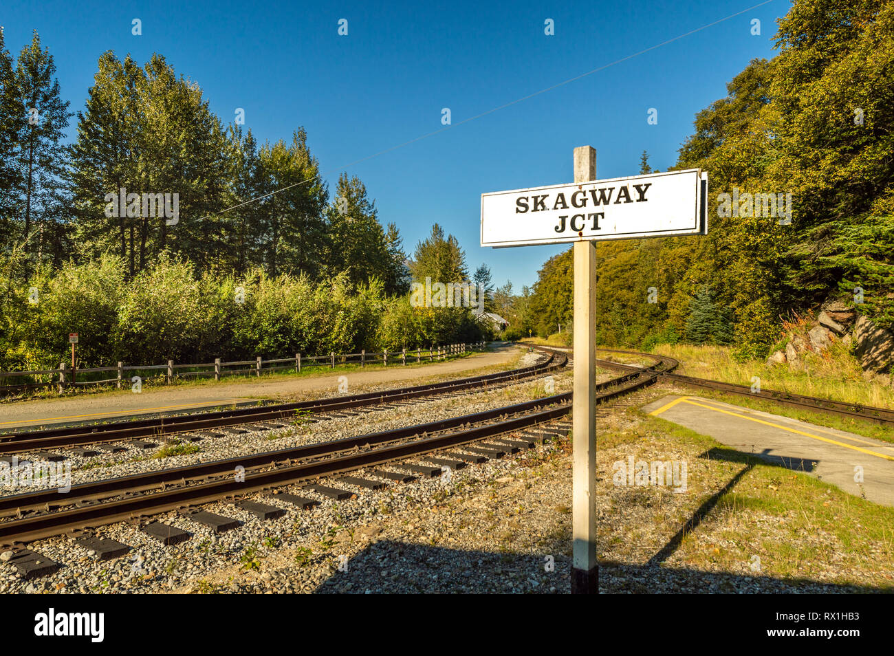 September 15, 2018 Skagway, AK Skagway Junction signpost along White