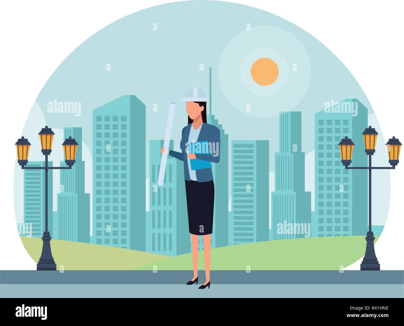 construction woman worker worker avatar Stock Vector Image & Art - Alamy