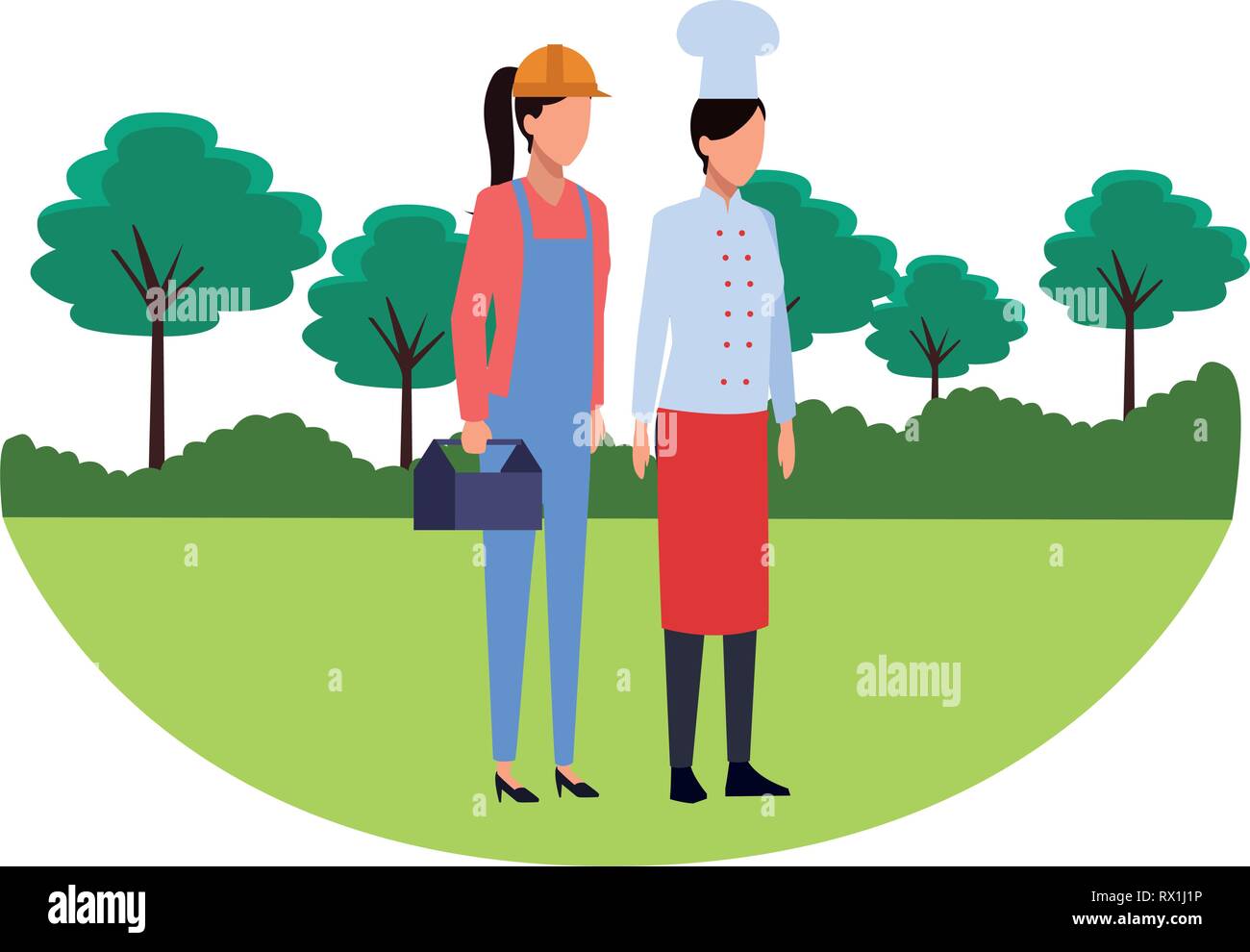 Jobs and professions avatar Stock Vector