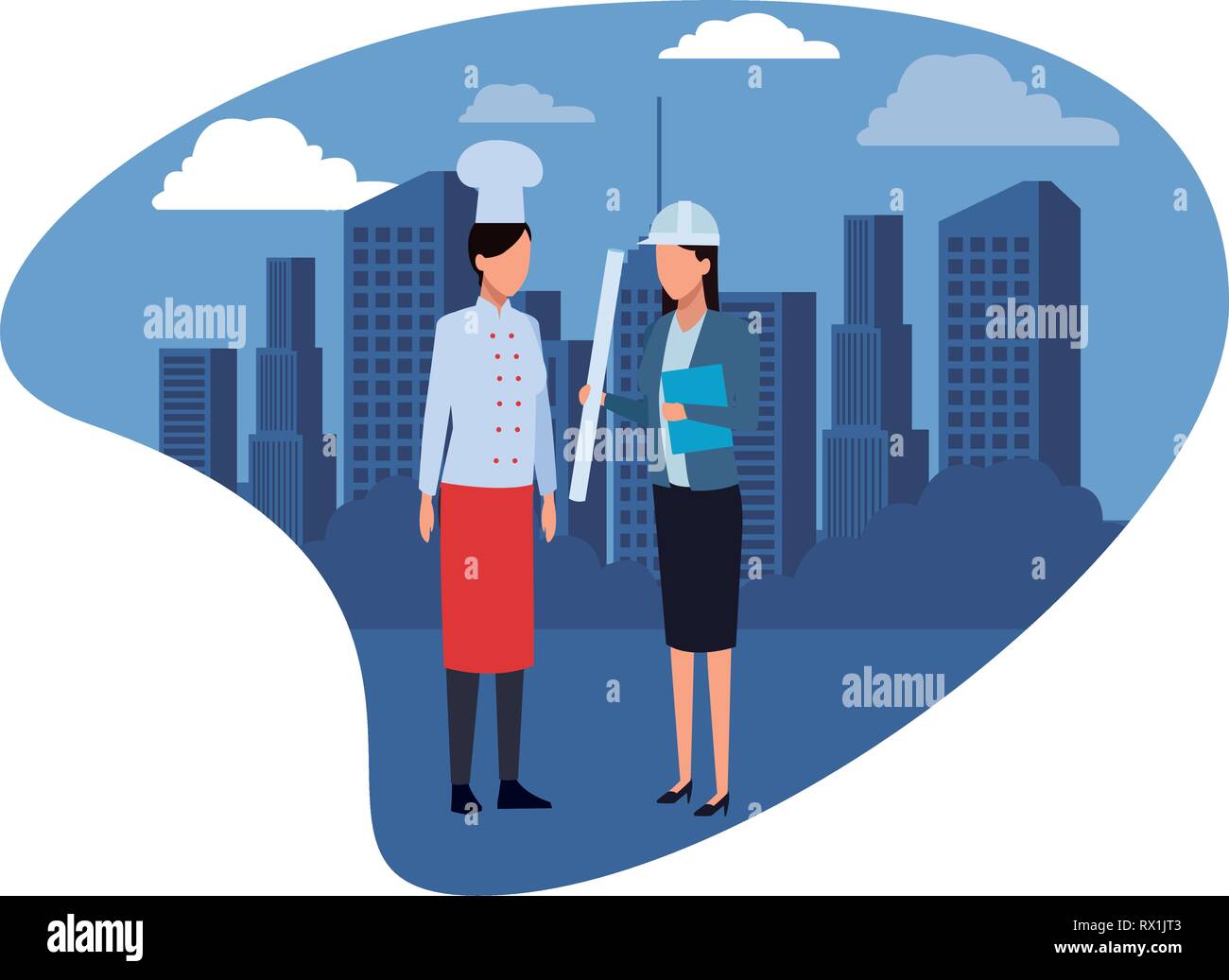 Jobs and professions avatar Stock Vector
