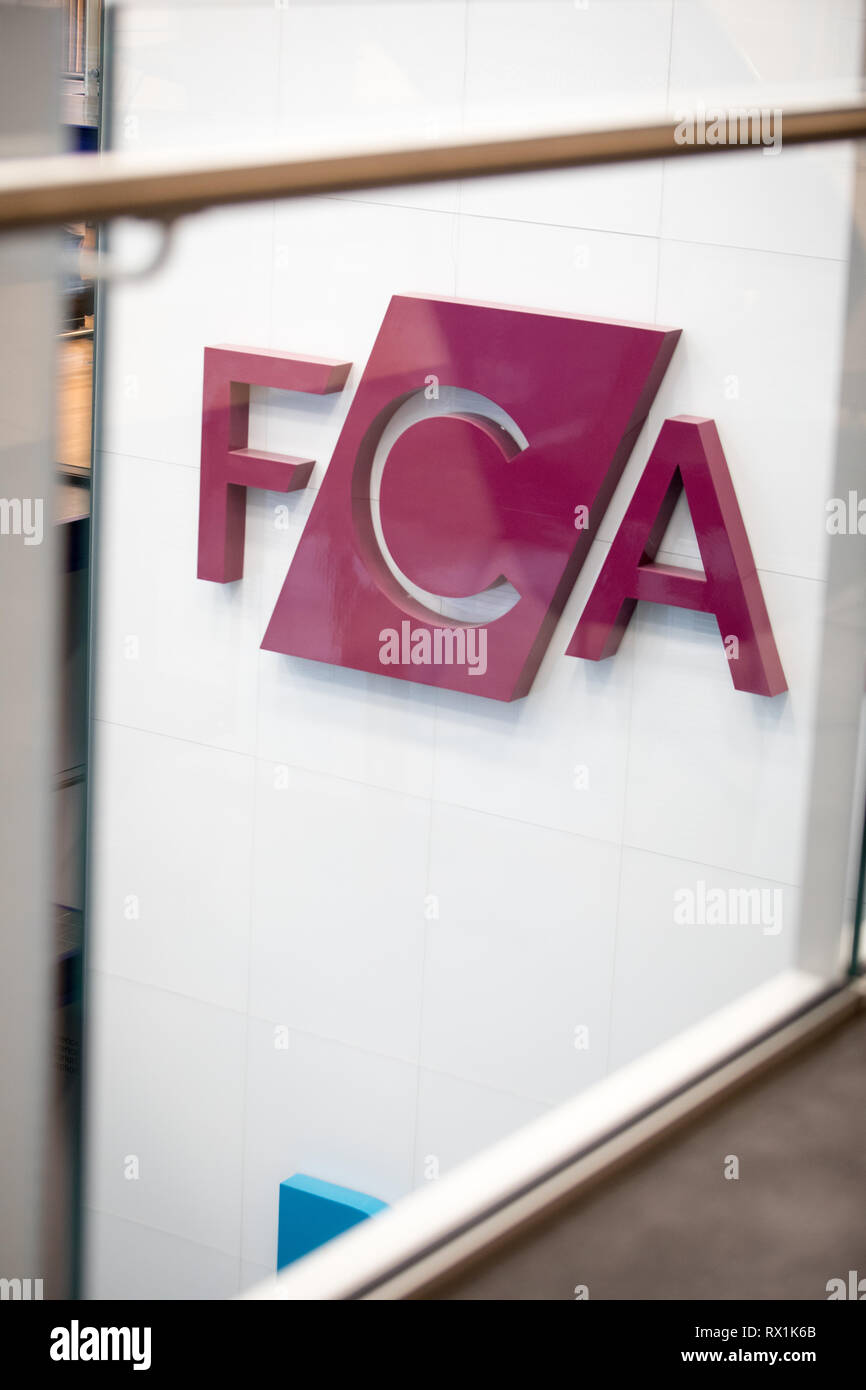 Offices of the Financial Conduct Authority (FCA) in London, Stratford (where it relocated in 2018). Stock Photo