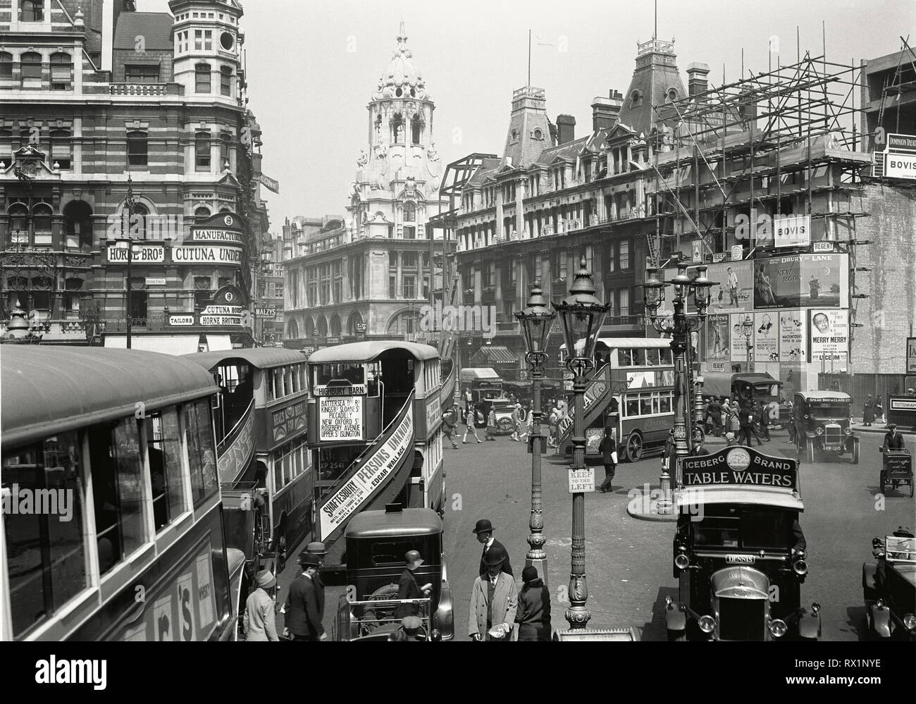Street Traffic in London, England, 1929 Stock Photo Alamy