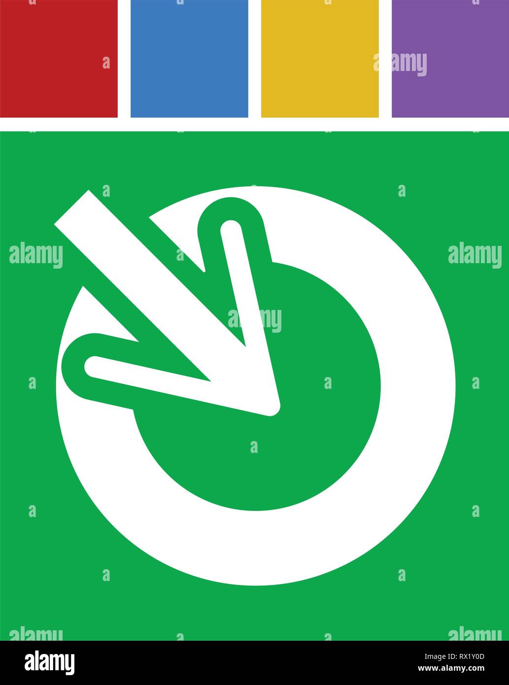 Position, accuracy, alignment concept icon, Cursor points inside a ...