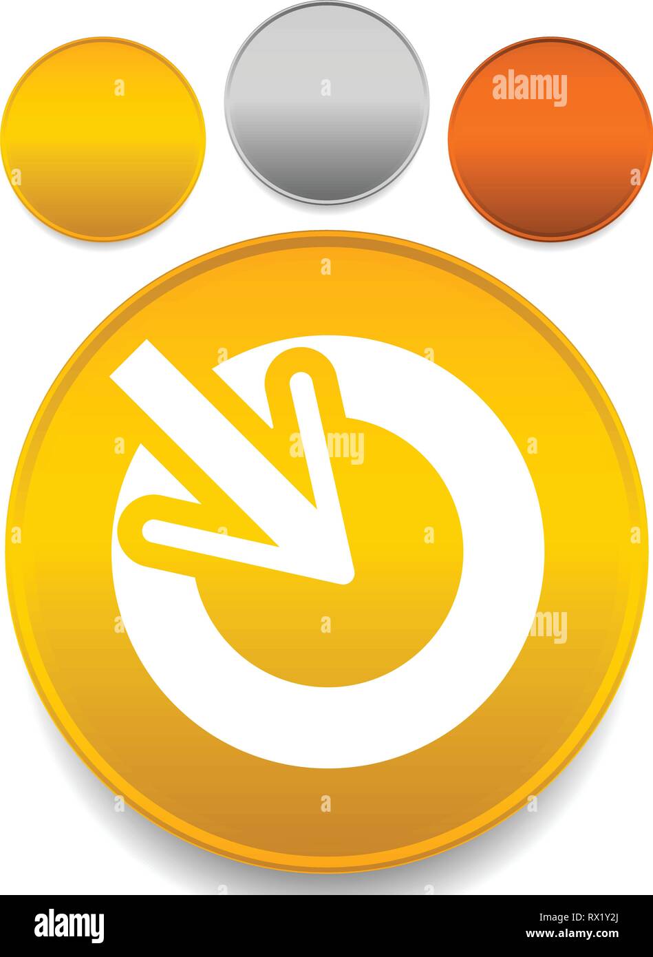 Position, accuracy, alignment concept icon, Cursor points inside a ...